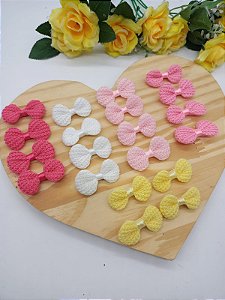 Lacinho de Crochê 4cm com 4uni cor Unica
