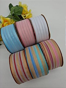 Fita Organza Decorada Sinimbu N9 (38mm) com 10 metro.