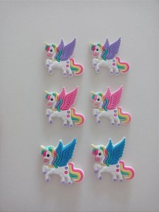 Aplique Emborrachado Unicórnio com 2 uni da mesma cor (4cm)