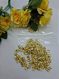 Terminal Tips sem Haste Duplo 4.3 x 7.7mm em Ferro com 20 uni - DOURADO