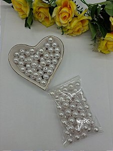 Perola Passante ABS 12mm com 50 gramas - Branca