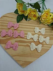 Aplique Lacinho Duplo 2 uni - Tamanho 4,5cm