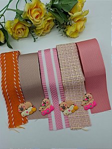 Kit de Fita n9 Capivara com 5 Metro (1mt de cada cor) + 4 apliques.