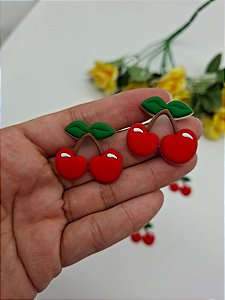 Aplique de Silicone CEREJA 3 cm - 2 unidade