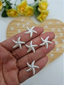 Aplique Estrela Perolada em ABS, com 10 unidades 2cm.