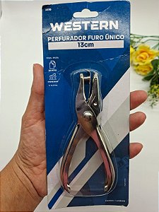 Perfurador Furo Único Papel 13cm - 1 Uni