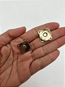 Botão Imã de Costura 2cm Fecho Magnético Bolsas Artesanais Crochê - Com 1 Uni