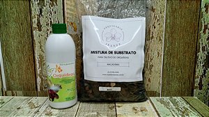 Substrato  mix macadamia , carvão e pinus  500 ml de B&G Orquideas