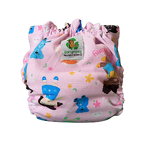 Fralda ecológica bonecas 🩷 rosa