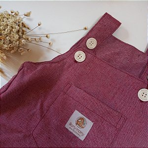 Jardineira Infantil Vermelha