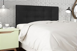 Cabeceira Cama Box Casal 140cm Helena - Preto Suede