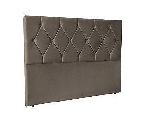 Cabeceira Cama Box Casal 195 cm Julia - Marrom Suede