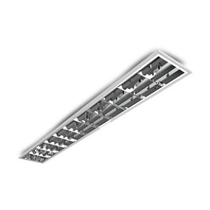 Luminária aletada Embutir 2x09/10w