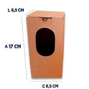 Caixa de Papelão p/ Biscuit 8,5x8,5x17 cm