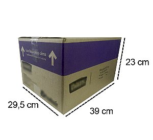 Caixa de Papelão Reforçada Onda Dupla DS 39X29,5X23 cm - 10 Unidades