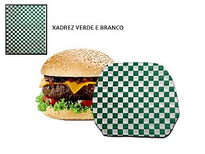 Papel acoplado 30x38 cm 500 folhas (xadrez verde e Branco)