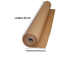 Bobina de Papel Semi Kraft 60 cm x 60 Metros