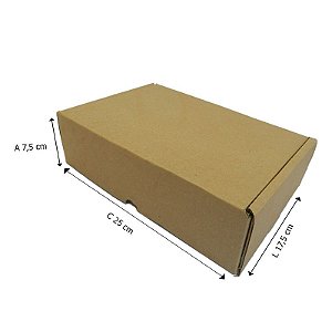 Caixa de Papelão A2 Sedex 25x17,5x7,5 cm - 25 Unidades