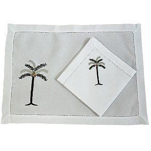 Jogo Americano em Ponto Ajur - Retangular - Coqueiro