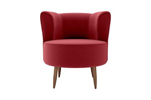 Poltrona Decorativa 1 lugar Savana Veludo Vinho