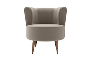 Poltrona Decorativa 1 lugar Savana Veludo Capuccino