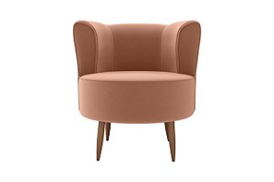Poltrona Decorativa 1 lugar Savana Veludo Cobre