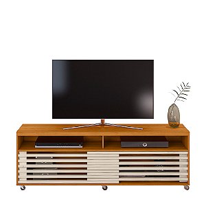 Rack Bancada Frizz Cross Cinamomo com Rodízios TV 65