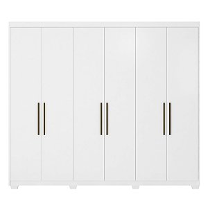 Guarda Roupa Casal 6 Portas Sumatra Branco 267cm