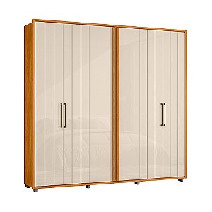 Guarda Roupa 6 Portas 4 Gav Miro Cinamomo Off White 250cm
