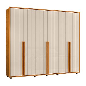Guarda Roupa 6 Portas e 6 Gav Volpi Cinamomo Off White 278cm