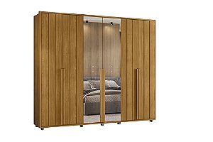 Guarda Roupa 6 Portas com Espelhos Volpi Cinamomo 278cm