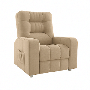 Poltrona Papai Reclinavel MX-7 Azera Suede bege