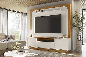Home Theater Nilo Tv até 75 Polegadas Cinamomo Off White