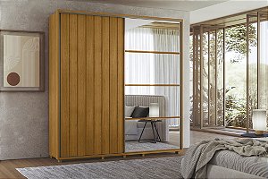 Guarda Roupa Casal Monet Cinamomo Ripado 2 Portas