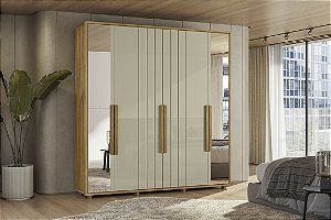 Guarda roupa Casal Veronese 2 Portas Cumaru Opala 6 portas