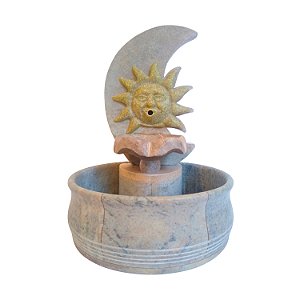fonte de água de pedra sabão lua
