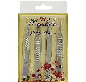 KIT DE PINÇAS COM 4 UNIDADES- MANDALA