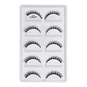 E08 MINI - CARTELA DE CÍLIOS 5 PARES 3D