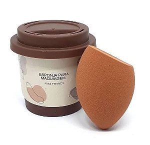 ESPONJA PARA MAQUIAGEM ESTOJO DE COPINHO DE CAFÉ  - MISS FRANDY