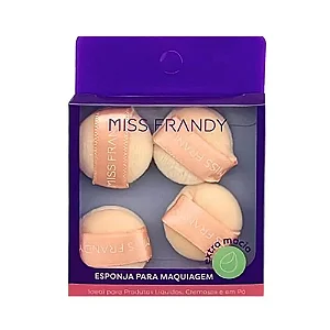 KIT 4 MINI ESPONJAS VELUDO - MISS FRANDY