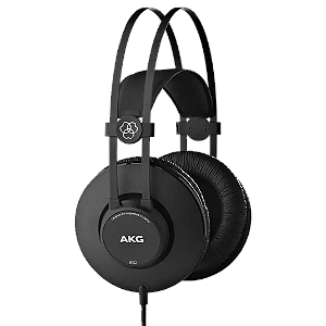 Fone de Ouvido Profissional AKG, com Fio, Preto - K52