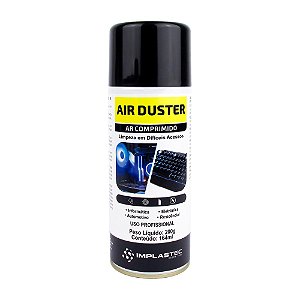 Spray Ar Comprimido AIR Duster Implastec 200g (Tira Pó)