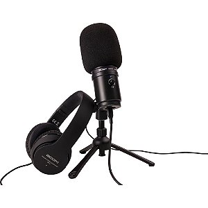 Zoom ZUM-2 USB Microfone e Fone de ouvido (Kit Podcast)