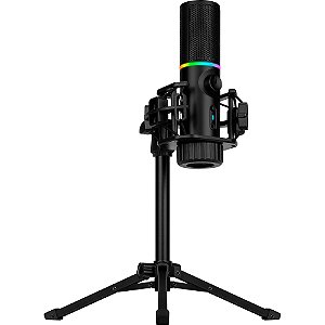 Microfone RGB MIC TRIPOD c/ Tripé Ajustável Preto STREAMPLIFY