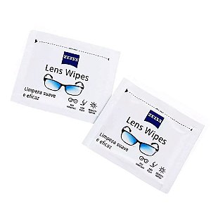 Lenços umedecidos ZEISS Lens Wipes Limpeza de Lentes (2 Un)