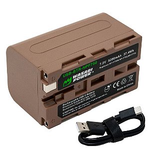 Bateria Wasabi NP-F750 Com Carregamento Rápido USB-C
