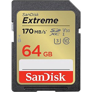 Cartão de Memória Sandisk SDXC UHS-I Extreme 64Gb 170Mb/s