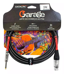Cabo para Microfone Desbalanceado XLR Fêmea para P10 Datalink Garage (10m)