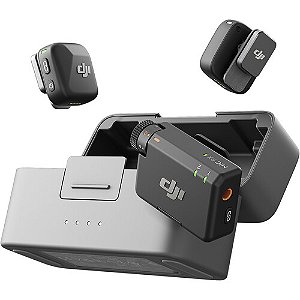 DJI Mic Mini Microfone Lapela Duplo Sem Fio P/ Câmera e Smartphone (2 TX)