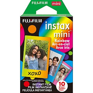 Filme instantâneo Fujifilm Instax com 10 poses (Rainbow)